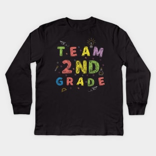 Team 2st Grade First Day of School Kids Long Sleeve T-Shirt